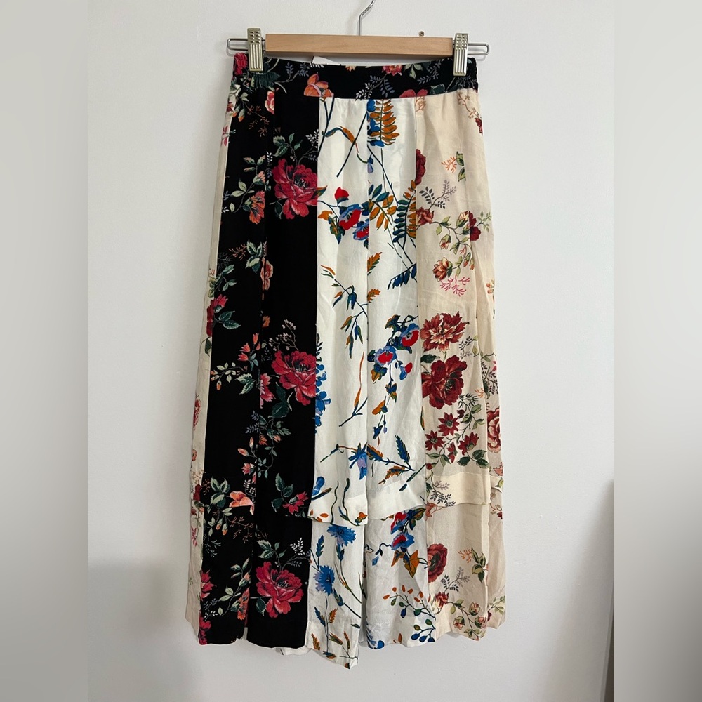 Floral Patchwork Maxi Skirt